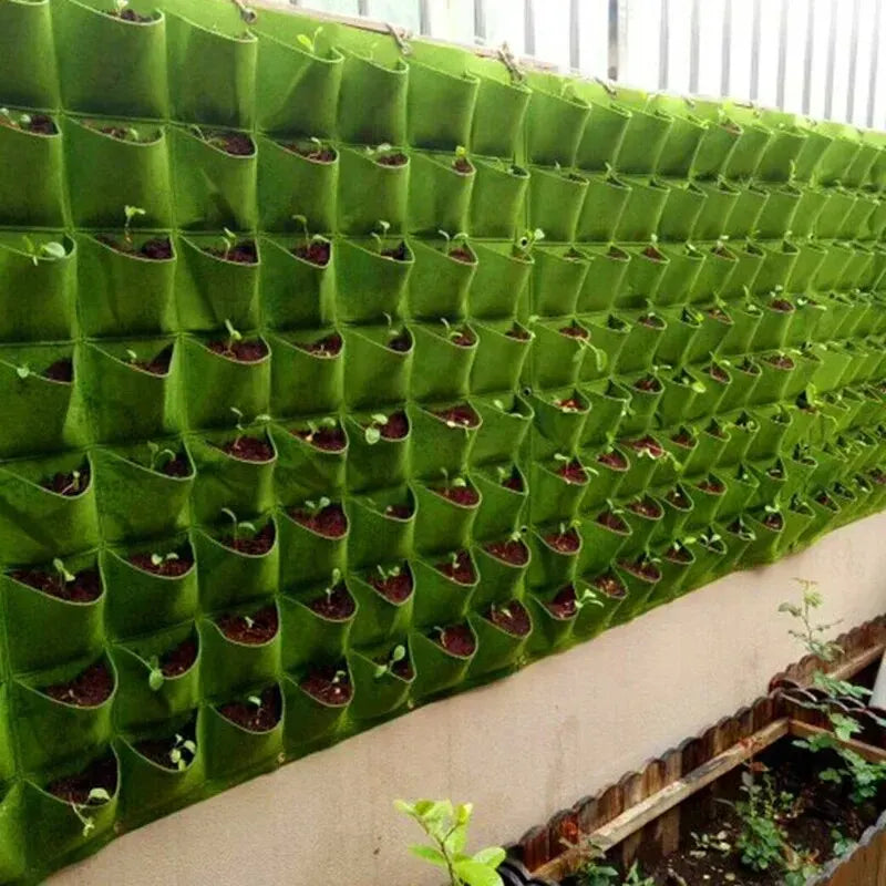 Vertical Wall Hanging Planter Bags – Felt Pocket Grow Pots Vertical Wall Planter Oasis Select