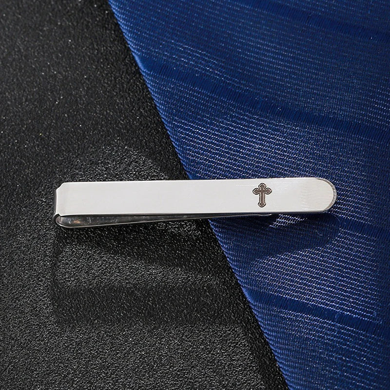 1pc Fashion Cross Classic Tie Clips Metal Necktie Pin For Men Formal Wedding Ceremony Male Women Ties Suit Accessories Oasis Select A2