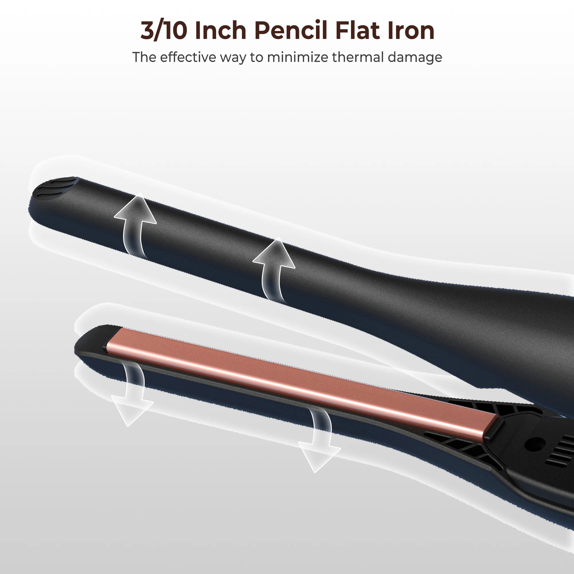 URGGU Mini 2-in-1 Pencil Flat Iron for Short Hair & Curling