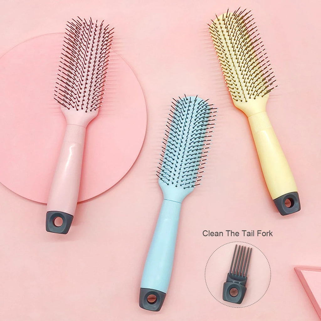 Anti-Static Detangling Hair Brush with Tail Fork & Scalp Massager Detangling Hair Brush Oasis Select