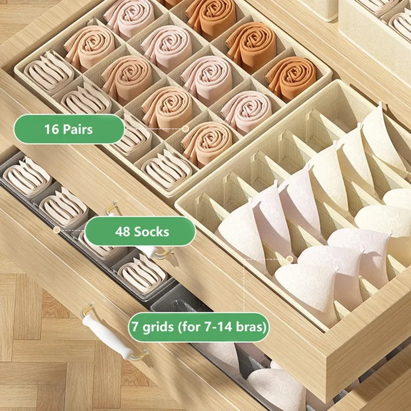 Sports Bra Underwear Organizer Storage Box Panties Socks Storage Boxes Wardrobe Clothes Organizer Cabinet Drawers Separator Box Oasis Select