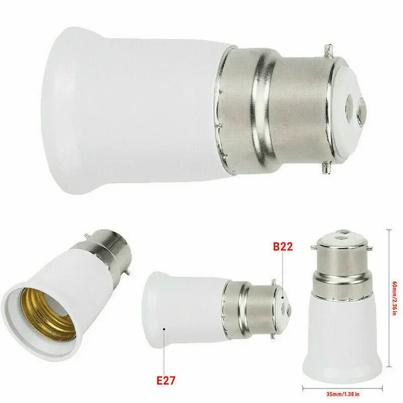 1pc Light Bulb Adaptor Bayonet B22 To Edison Screw E27 Lamp Converter Holder Light Adapter Lamp Holder Lighting Parts Oasis Select
