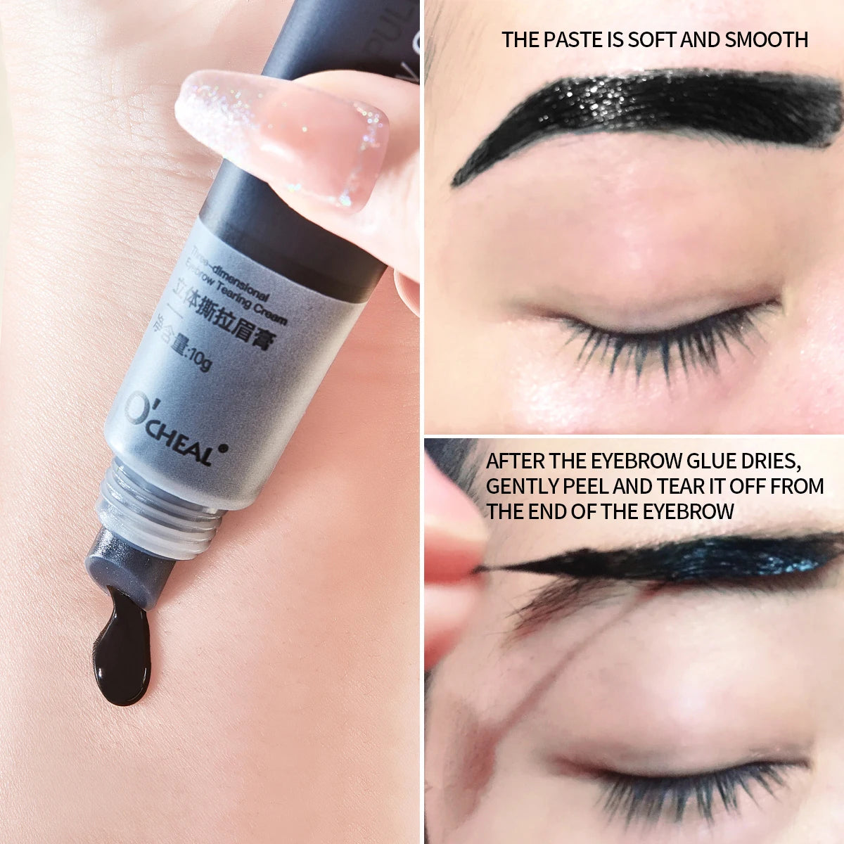 OCHEAL Eyebrow Gel Peel Off Natural Tinting Tattoo Waterproof Long Lasting Eye Cream Coloring Eyebrow Glue Quick Dry Brow Makeup Oasis Select