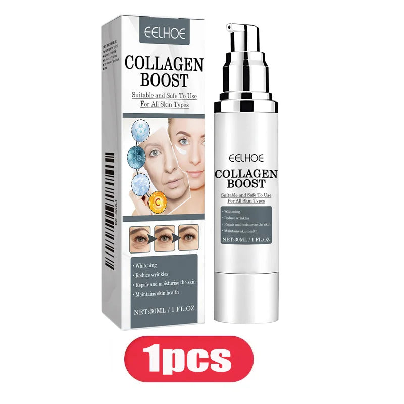 EELHOE Collagen Booster Face Cream Moisturizing Firming Skin Care for Women Reduces Wrinkles Fine Lines Hyaluronic Acid Skincare Oasis Select 1pcs