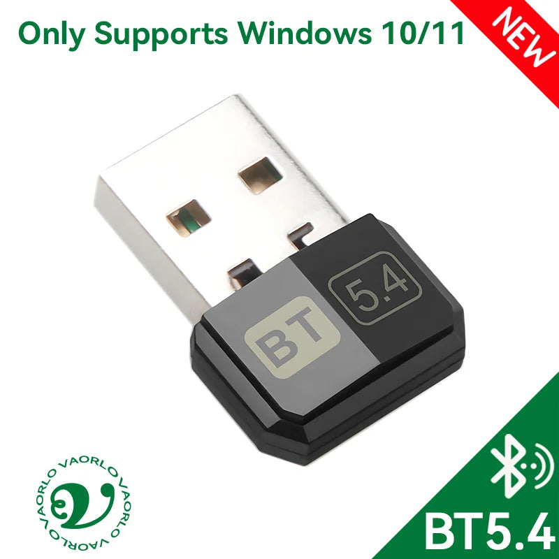 USB Bluetooth 5.4 Adapter Audio Dongle Adapter Mini USB Wireless Receiver/Transmitter For PC/Laptop Driver Free For Win10/11 Oasis Select BT 5.4 USB Adapter
