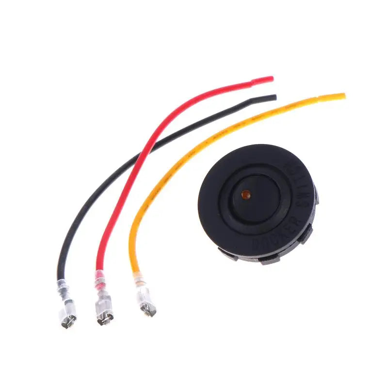 Round LED Switch 16A 12V DC ON/Off SPST 3Pin For Car Truck Dashboard Dash Rocker Boat Marine Off-Road Vehicle Control Oasis Select Yellow