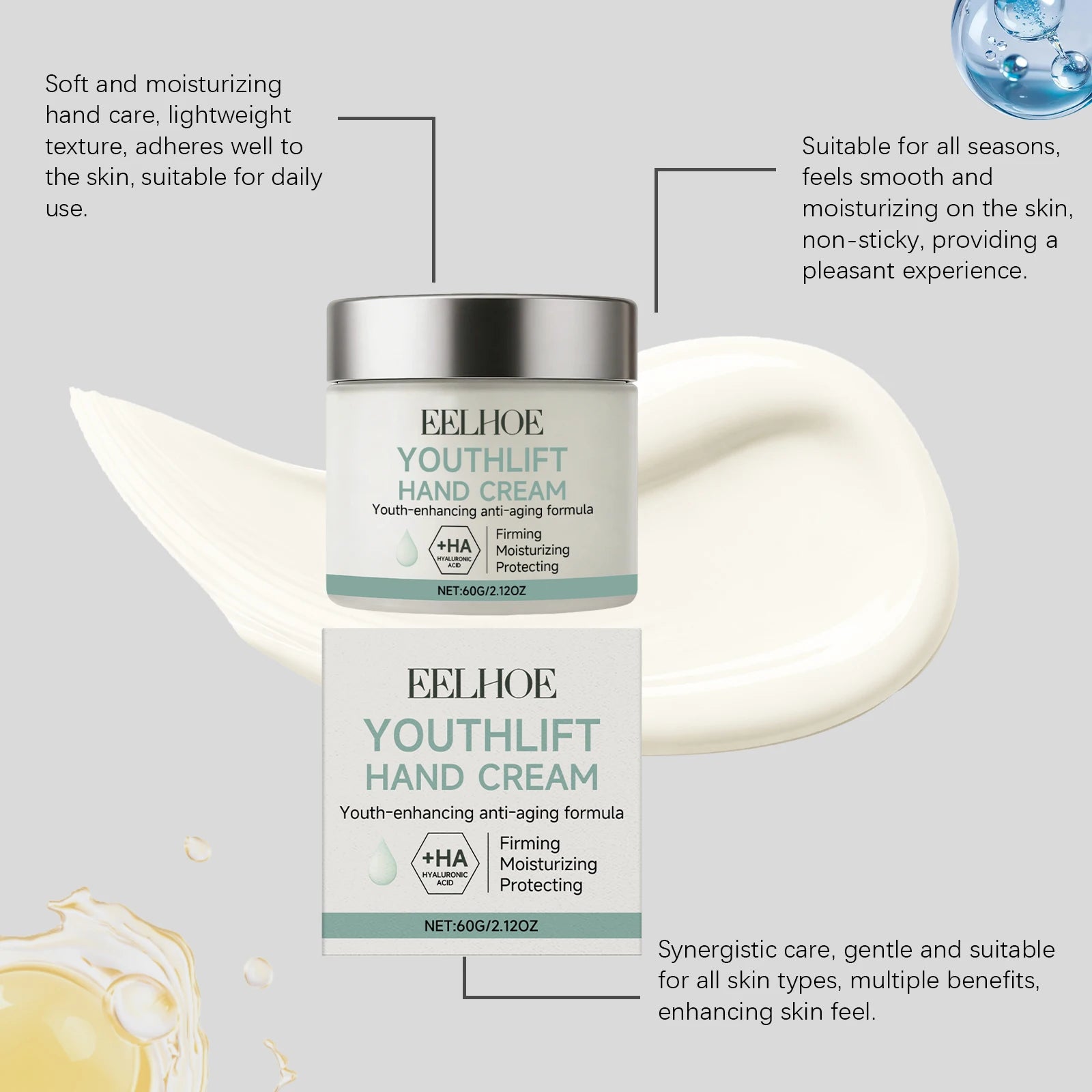 Retinol Hand Cream – Moisturizing Everyday Hand Care 60g Retinol Hand Cream Oasis Select