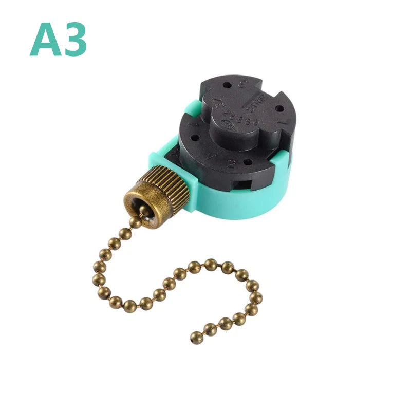 Ceiling Fan Switch 3 Speed 4 Wire ZE-268S6 Fan Pull Chain Speed Control Switch Oasis Select A3