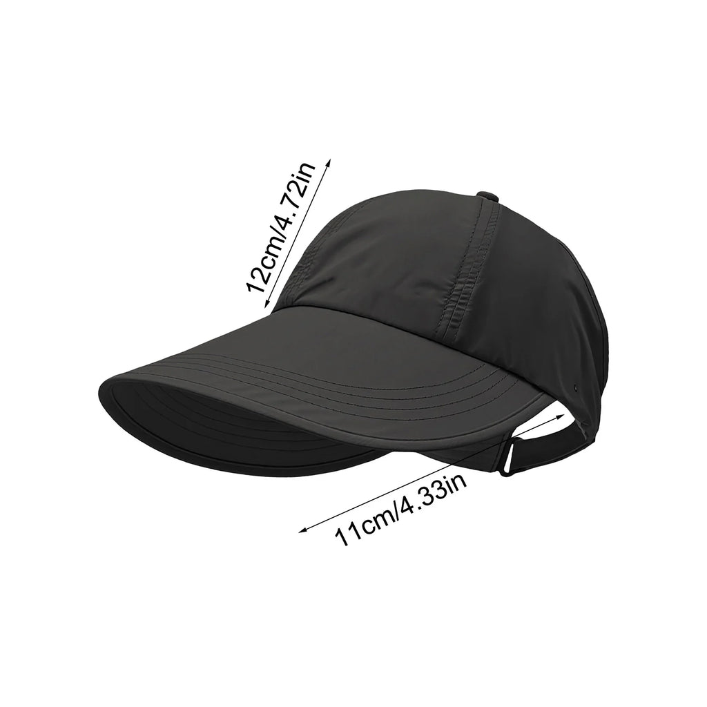 Breathable Sunhat with Wide Brim UV Protection Summer Outdoor Beach Fisherman Hat Sunscreen Protection Cap Adjustable Sun Hat Oasis Select Black
