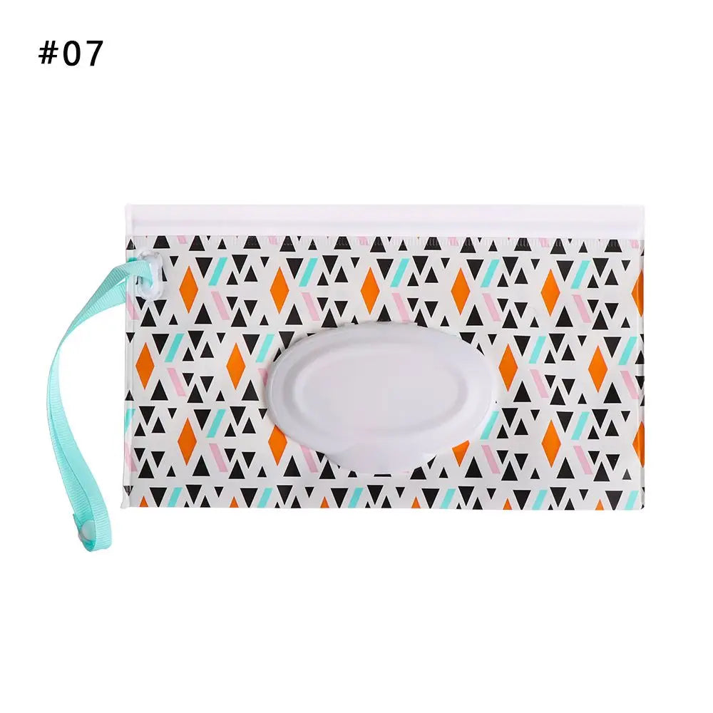 1pc Useful Outdoor Flip Cover Carrying Case Portable Baby Product Stroller Accessories Wet Wipes Bag Tissue Box Cosmetic Pouch Oasis Select 7