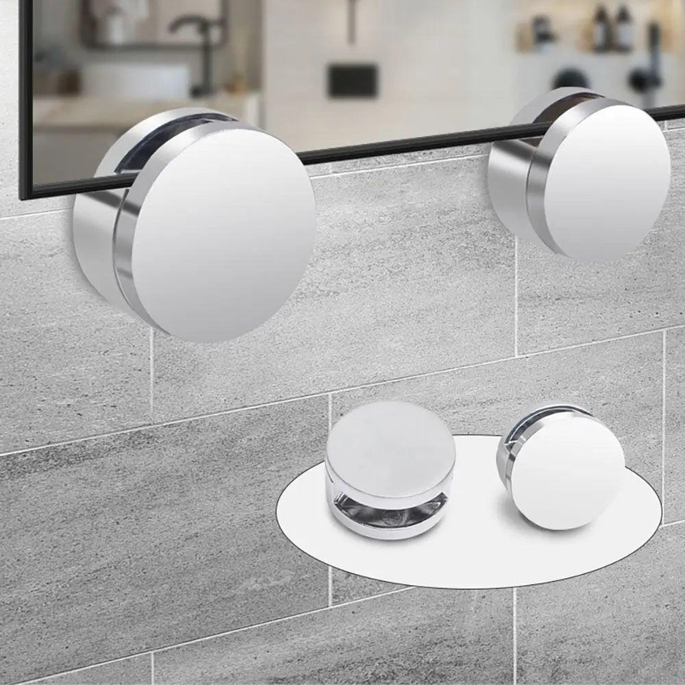 4Pcs Mirror Clip Kitchen Cabinet Hardware Glass Clips Space-saving Brackets Zinc Alloy Holder Holders for Wall Oasis Select