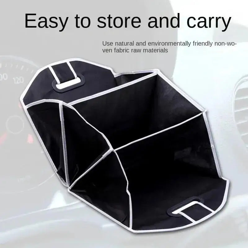 1pc Universal Car Trunk Organizer Portable Foldable Waterproof Auto Storage Bag With 3 Compartments For SUV Truck Van Sedan ﻿ Oasis Select