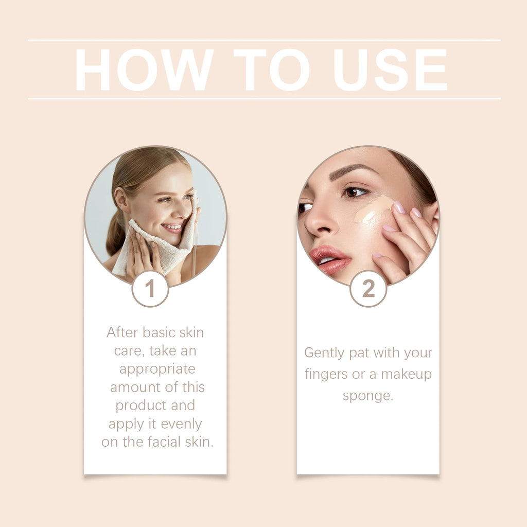 Moisturizing Liquid Foundation Even Skin Tone Cover Defects Brightening Skin Long Lasting Hydration Waterproof Makeup Cosmetics Oasis Select