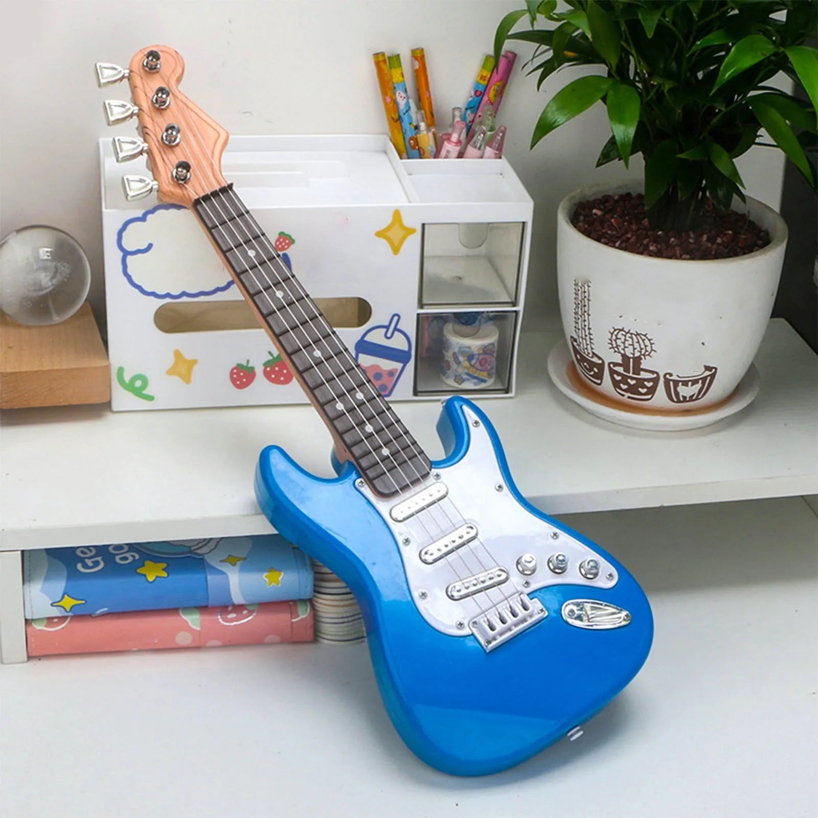 17" Kids Electric Guitar Toy – 4 String Musical Instrument Kids Guitar Toy Oasis Select