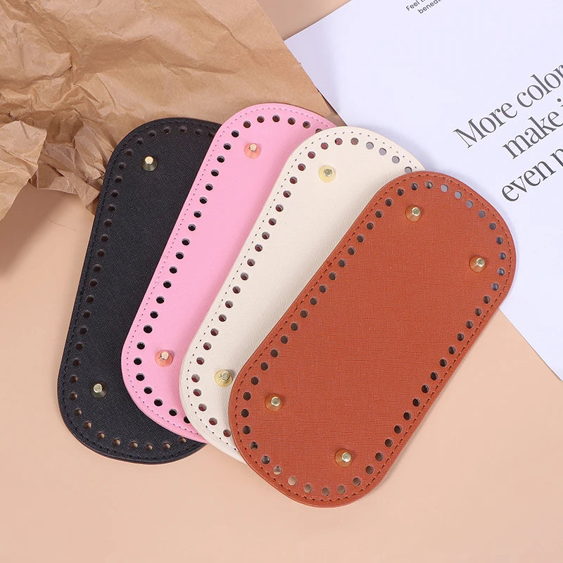 PU Leather Bag Bottom Base with Holes for DIY Crochet Bags Crochet Bag Base Oasis Select