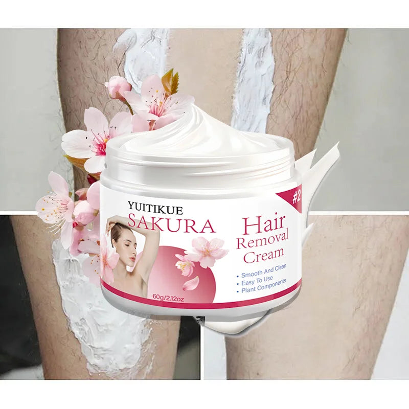 YUITIKUE Sakura Hair Removal Cream – Gentle Plant Formula 60g