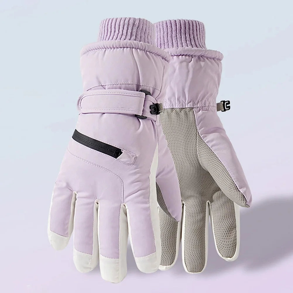 Unisex Thermal Ski Gloves | Fleece-Lined Touchscreen Winter Gloves