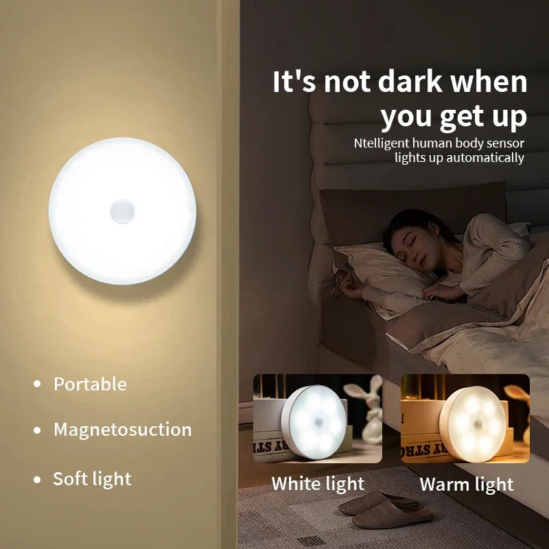 Motion Sensor LED Night Light USB Rechargeable 3-Pack