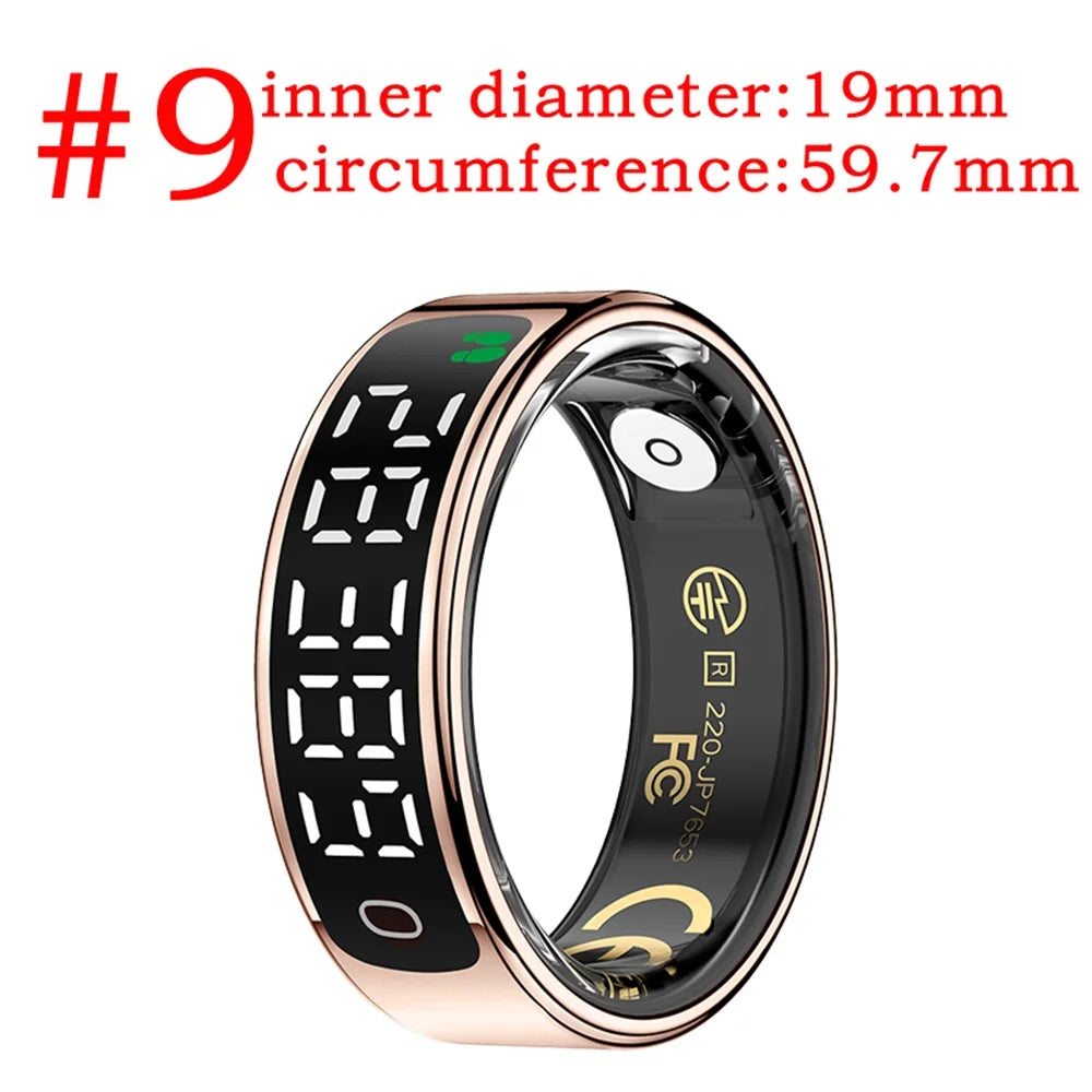 2026 Smart Ring With Display Screen Touch Screen Heart Rate Sleep Gesture Control Remote Photo Capture Sports Blue Tooth Ring Oasis Select RG 9