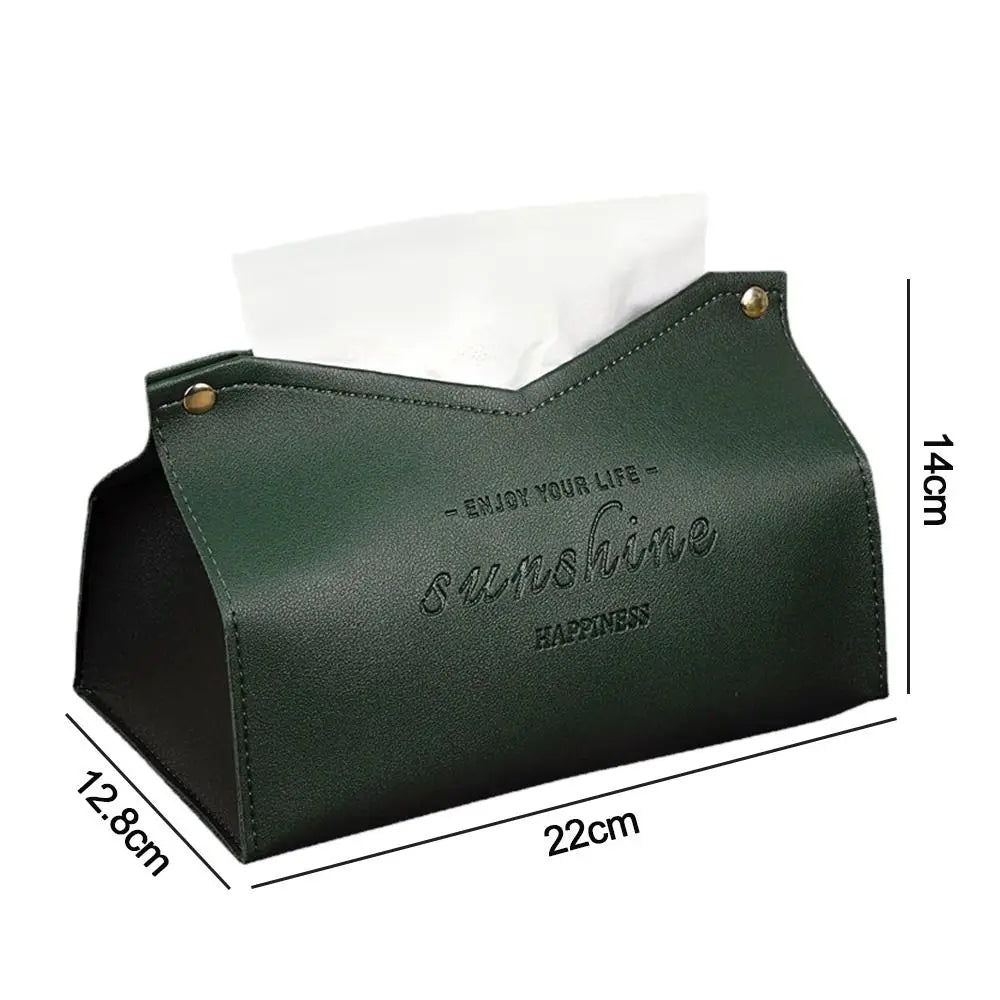 Modern PU Leather Tissue Box Cover | Car & Home Decor