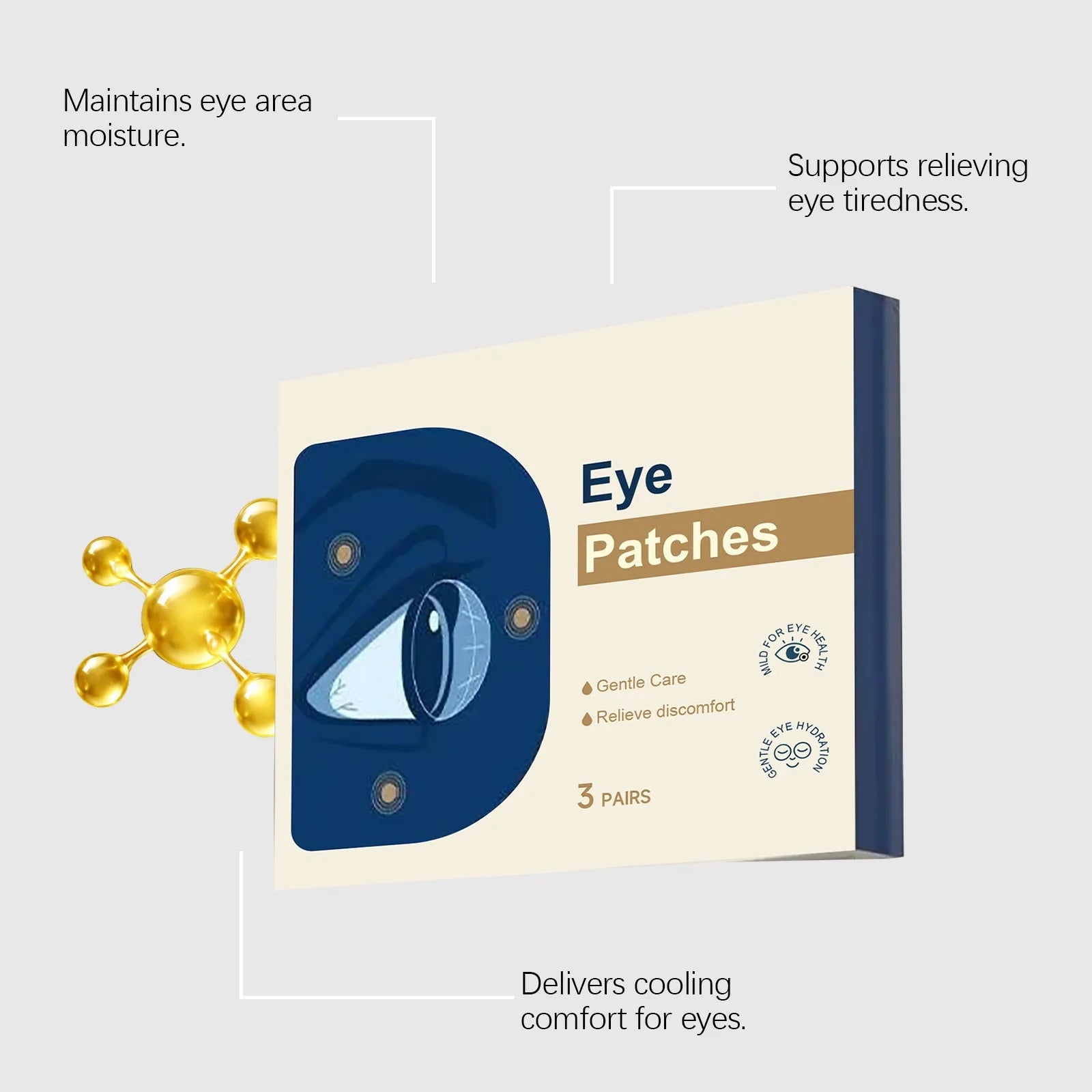 Mint Eye Soothing Patch Provide Cooling Comfort Relieve Tiredness Reducing Discomfort Herbal Fragance Portable Eye Care Sticker Oasis Select
