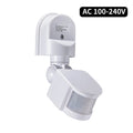 110-240V PIR Motion Sensor 12V Automatic Infrared Light Sensor Movement Detector Outdoor LED Light Switch Human Presence Sensor Oasis Select White AC100-240V