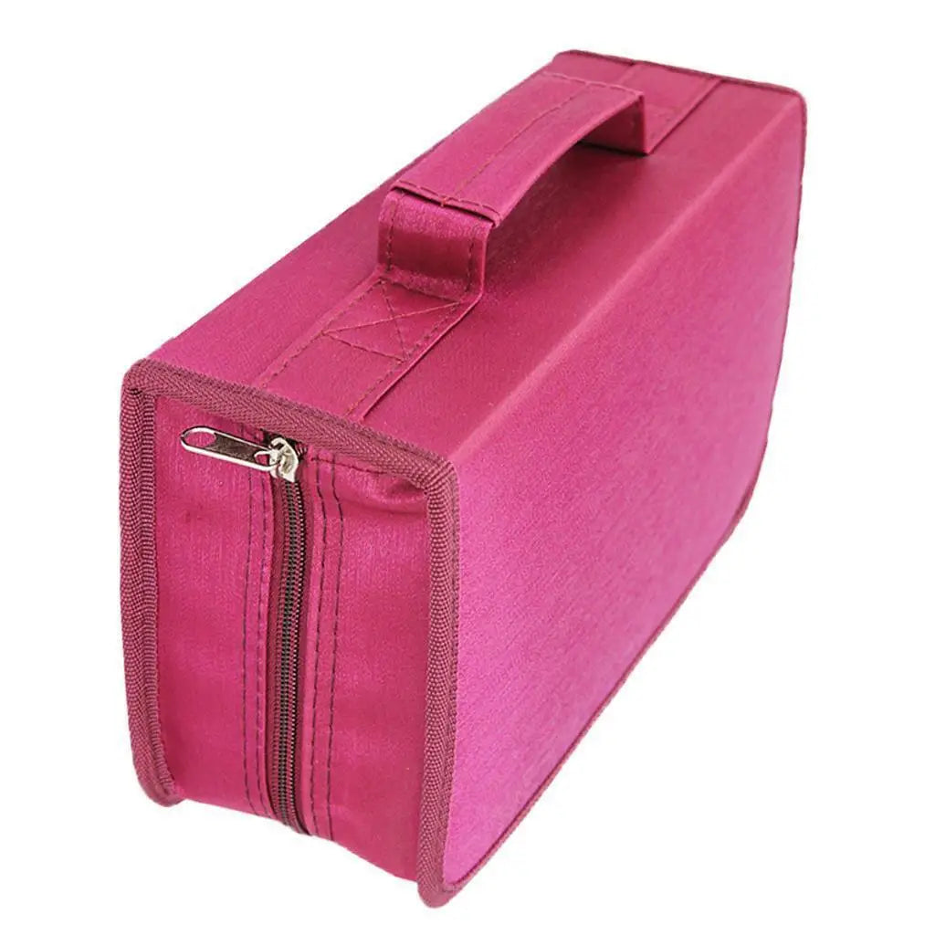 128 Discs DVD CD Holder Dustproof Storage Bags Zipper Album Storage Case Wallet Carrying Bag Organizer Storage Bag Oasis Select Red