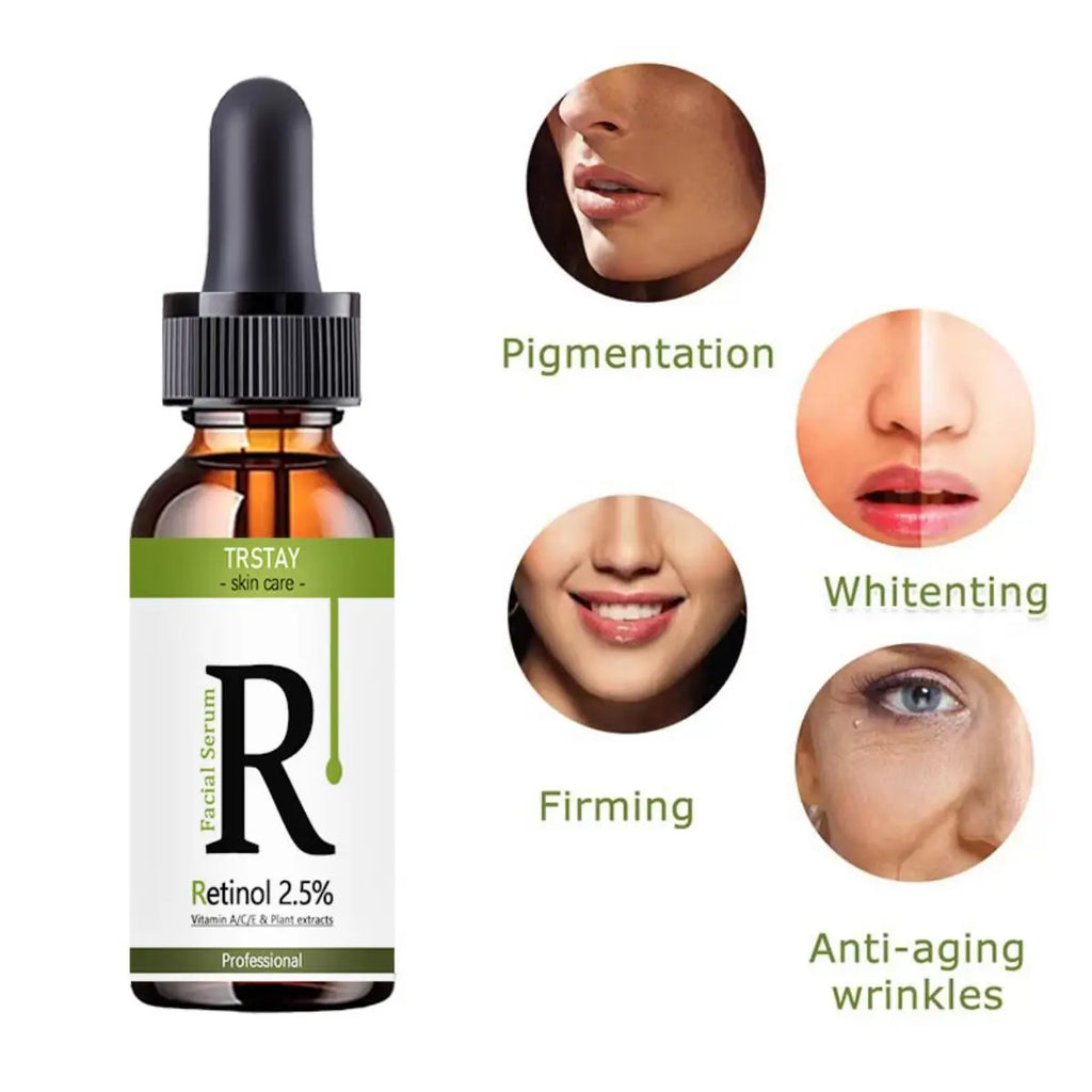 Retinol Serum Anti Wrinkle Fade Dark Spots Vitamin C Facial Serum Whiten Face Skincare Essence Skin Care Products Oasis Select