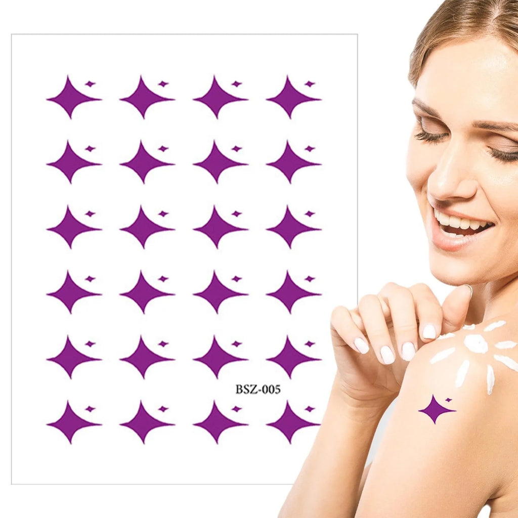 24Pcs UV Stickers For Sunscreen UV Detecting Patches UV Sunscreen Protector Facial Sun Block Patch UV Dots Sun Sticker Test Oasis Select E