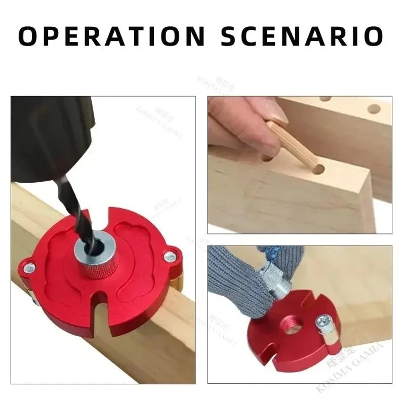 Professional Woodworking Self Center Dowel Jig Handheld Drill Guide for Straight Holes Panel Hole Puncher Locator Tool Oasis Select