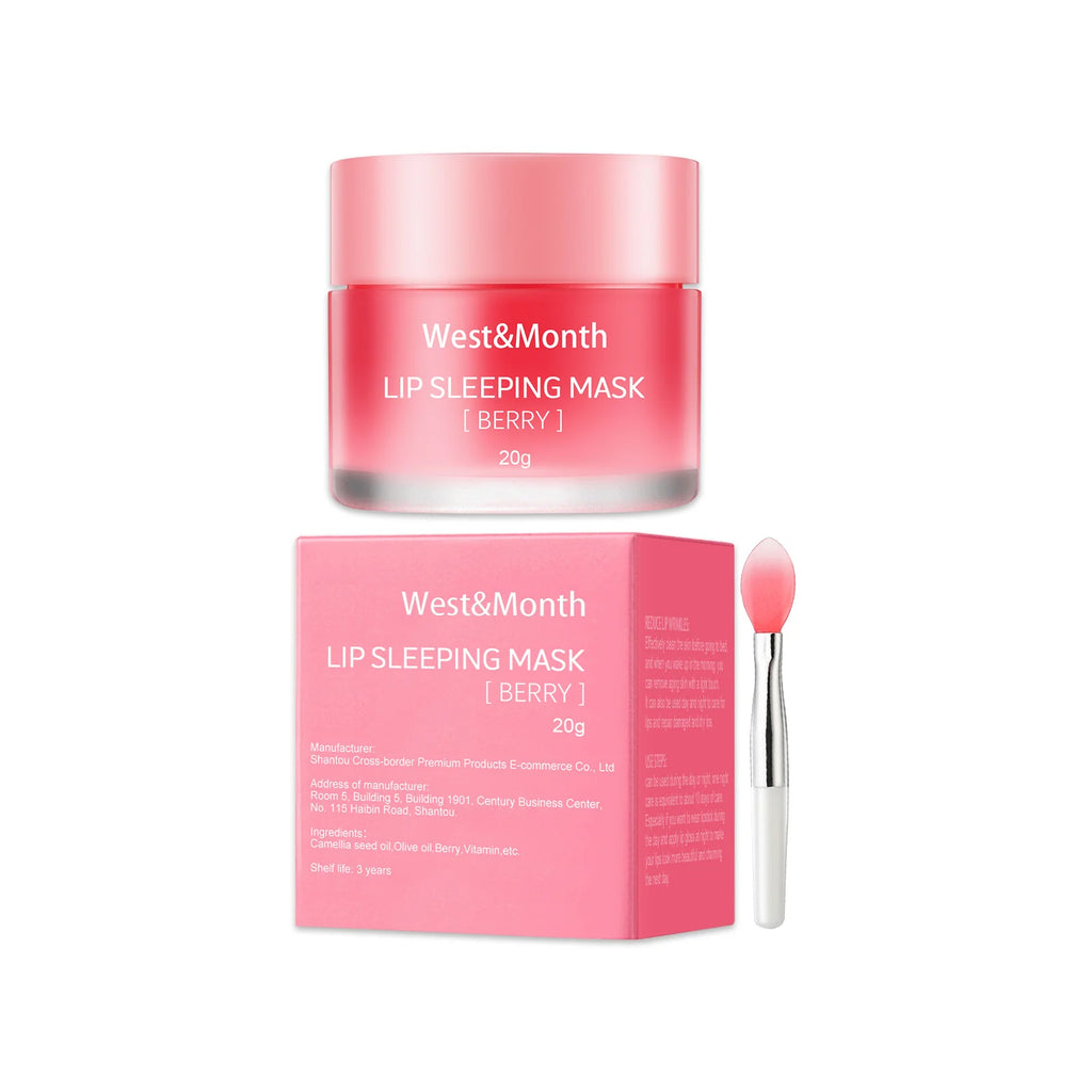 WEST MONTH Berry Lip Sleeping Mask – Moisturizing Lip Balm 20g Lip Sleeping Mask Oasis Select