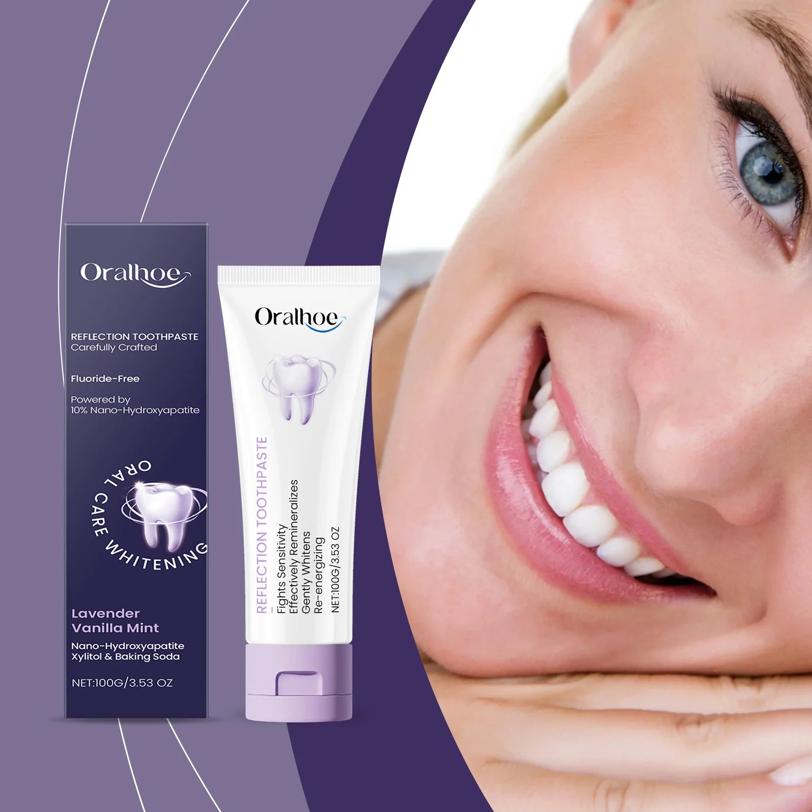Xylitol Toothpaste Mint Freshness Deep Cleans Teeth Tartar Stains Oral Freshening Dental Hygiene Care Toothpaste Oasis Select