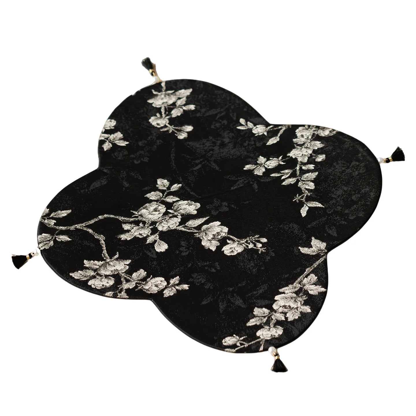 Brocade Plum Blossom Embroidery Double-sided Tea Mat Home Fabric Chinese Style Dry Bubble Tea Mat Tea Cup Teapot Heat Insulation Oasis Select