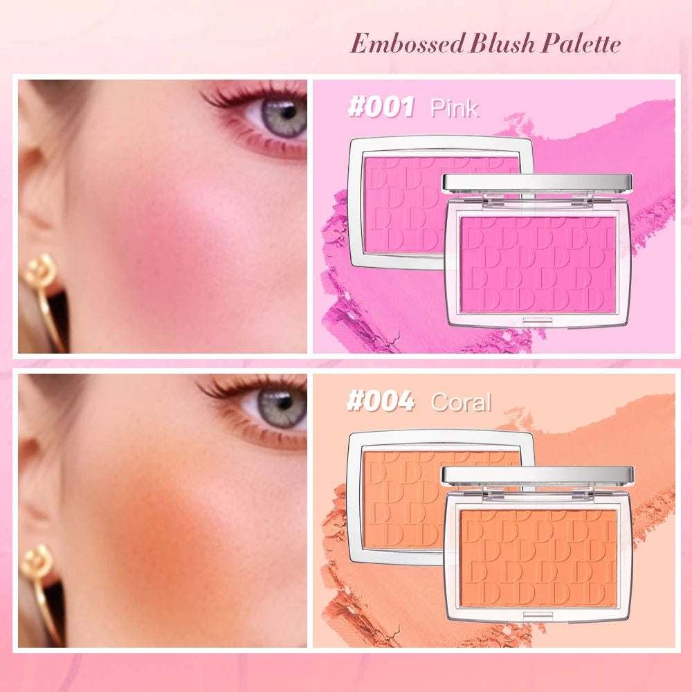 Face Blusher Matte Natural Cheek Tint Brighten Face Pink Red Face Contouring Cosmetics Blush Powder Soft Female Makeup Oasis Select