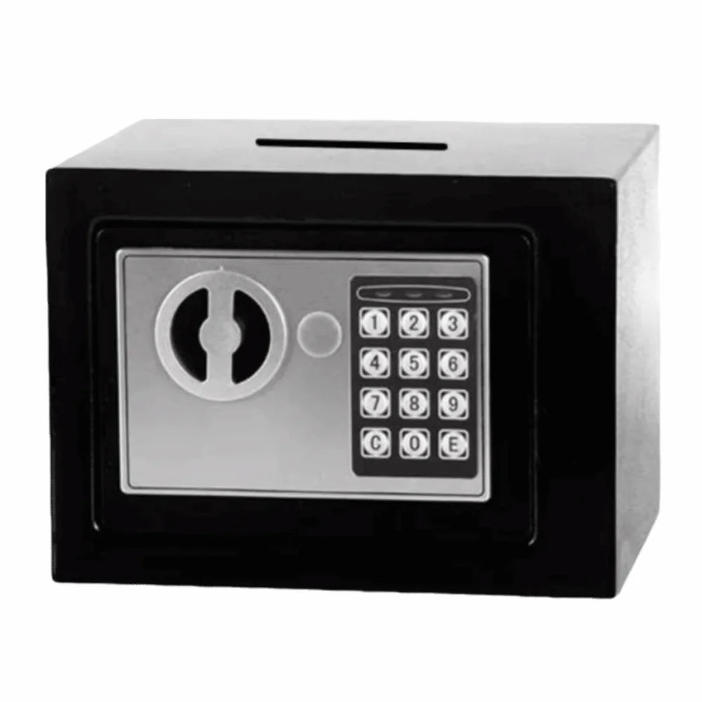 Anti-Theft Piggy Bank Password Lock Key Lock Combination Lock Security Box Battery-powered Household Electronic Money Bank Oasis Select Black