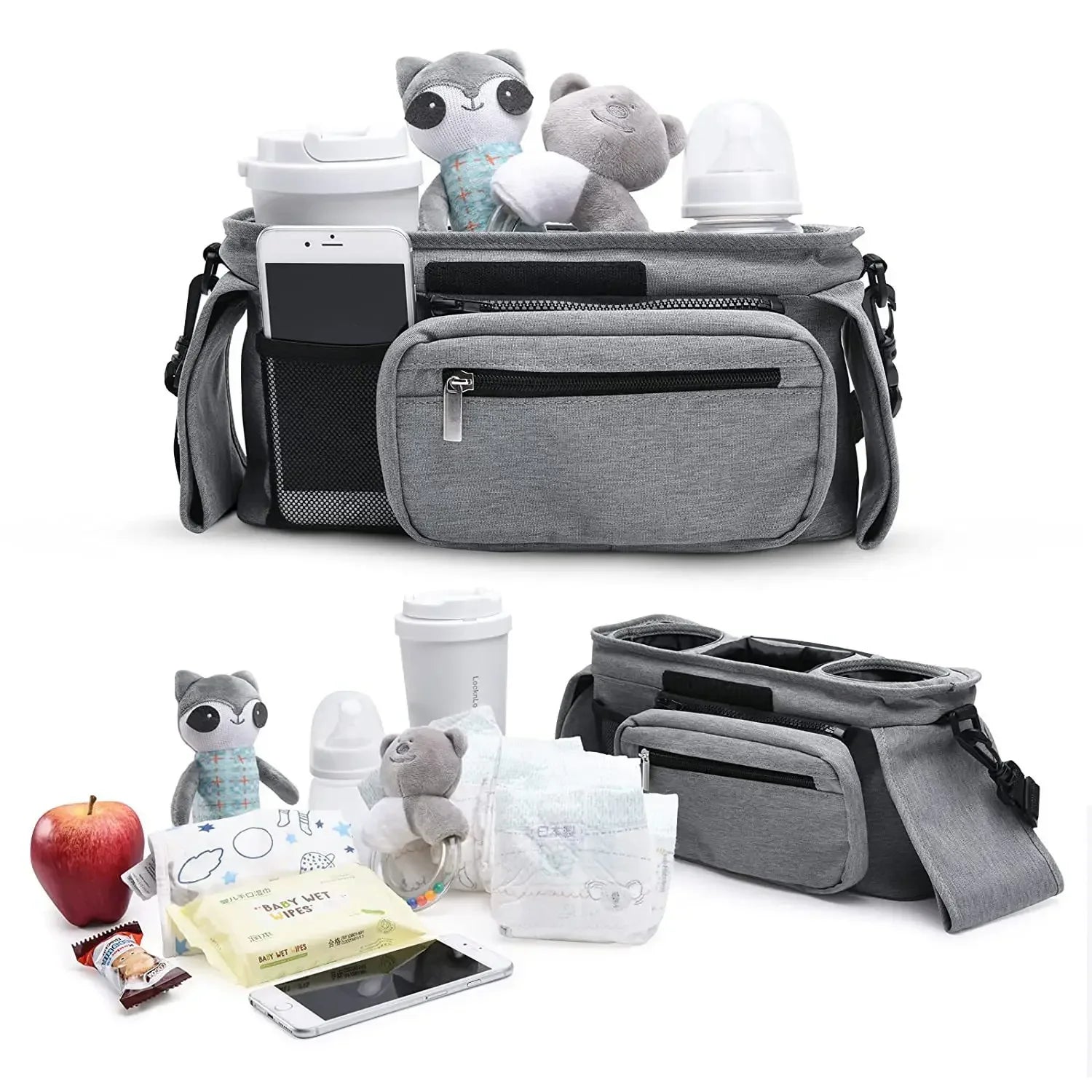 Baby Stroller Storage Large Capacity Travel Hanging Bag Mummy Bag Phone Bottle Holder Pram Diaper Bags Baby Stroller Accessories Oasis Select