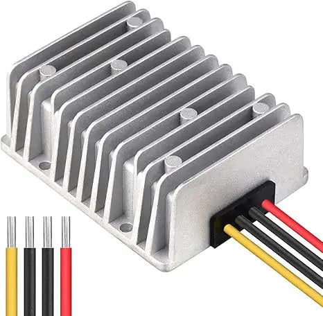 DC 8V-40V to 12V 10A Automatic Buck/Boost Converter Voltage Reducer Waterproof Regulated Power Supply for Golf Cart Club Car Oasis Select 8V-40V to 12V 25A