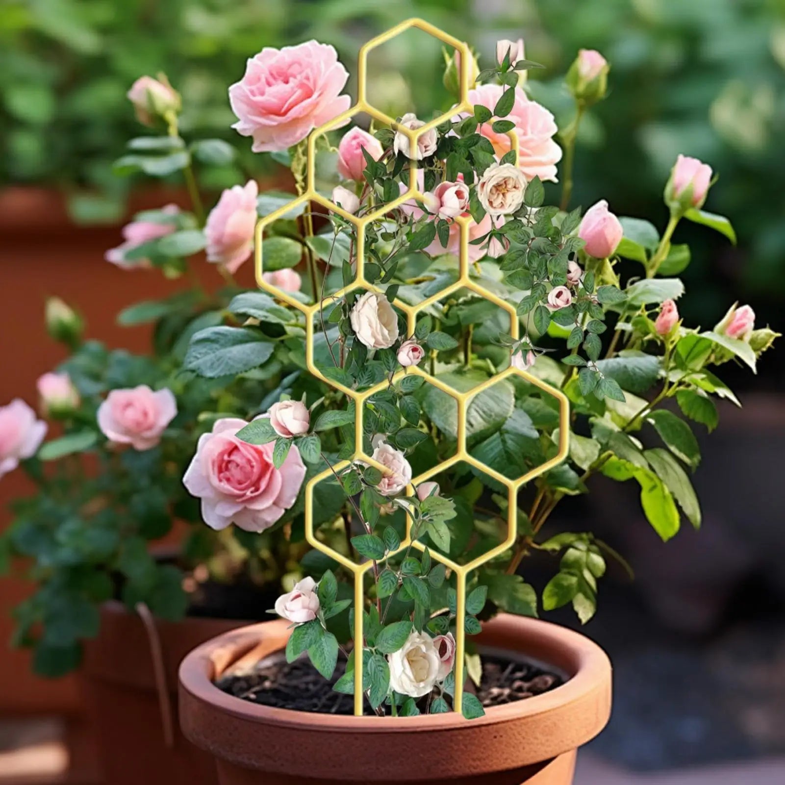 1PC Plant Trellis Rustproof Plastic Support for Potted Vines and Flowers Indoor Outdoor Garden Climbing Frame Garden Stakes Oasis Select
