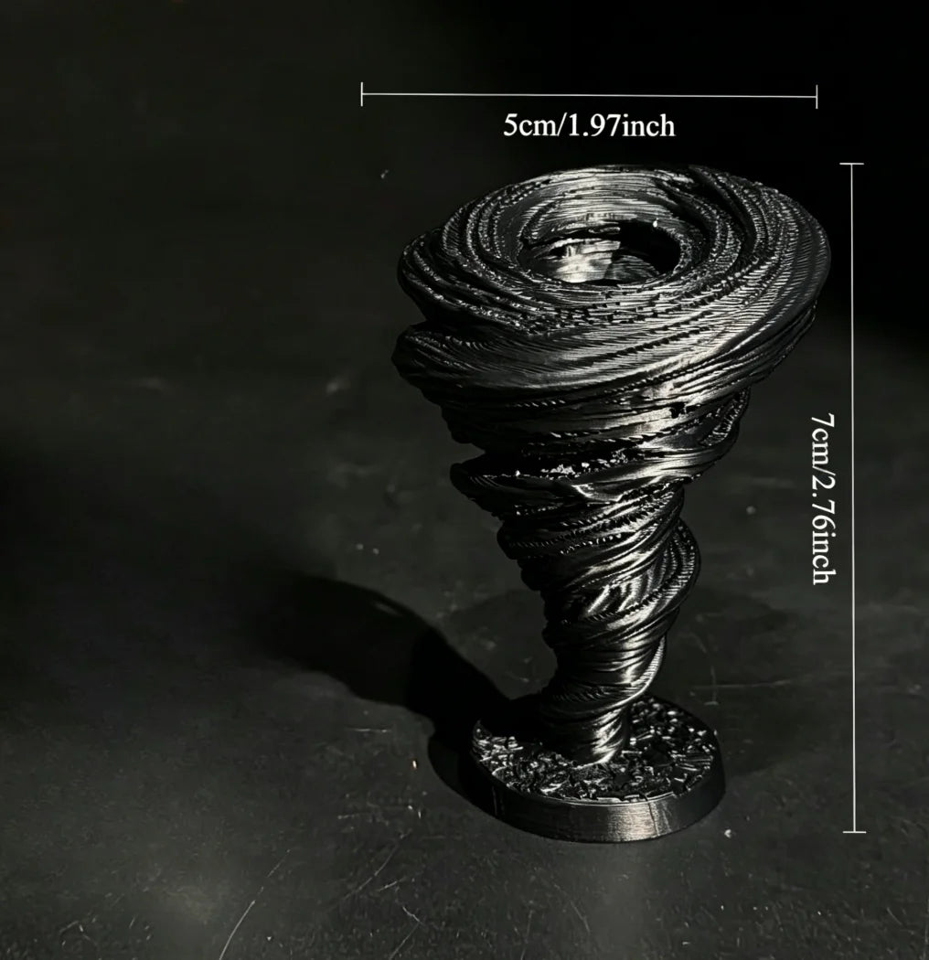 Fantasy RPG Wind Elemental Miniatures Ornaments Cool Vortex Model DIY Paintable Tabletop Games Terrain Mini Dioramas Decoration Oasis Select Tornado Black