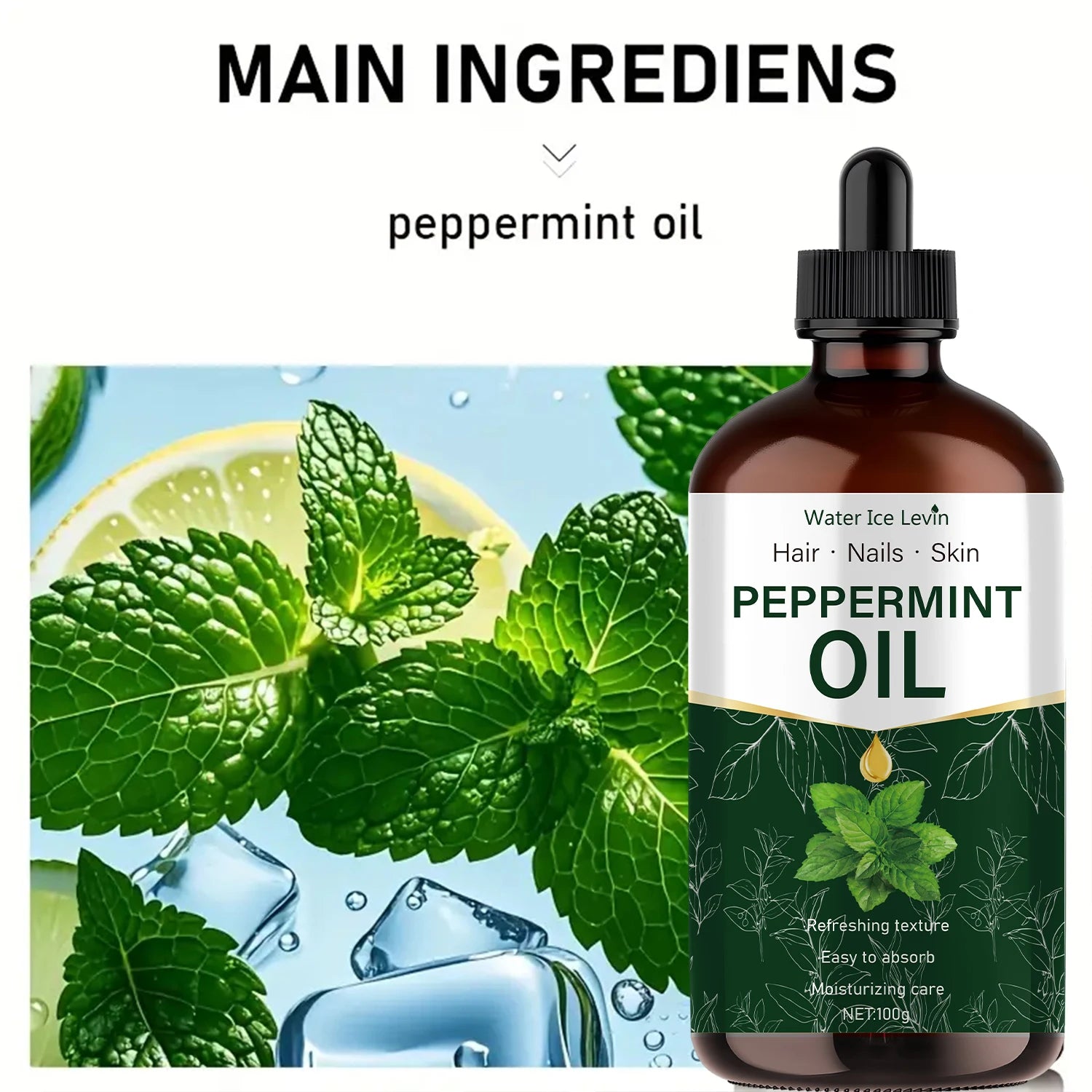 100g Peppermint Essential Oil – Natural, Moisturizing, Hypoallergenic Essential Oil Oasis Select