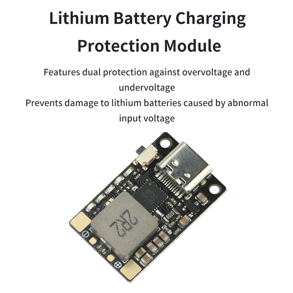 3.7V Lithium Battery Charge Discharge Module 18W Fast Charging with LED Display Type C Interface for Drone Power Bank Protection Oasis Select