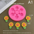 Cute Cartoon Flowers Bow Bee Fondant Silicone Molds DIY Cupcake Fondant Cake Decorating Chocolate Candy Baking Mold Oasis Select A1