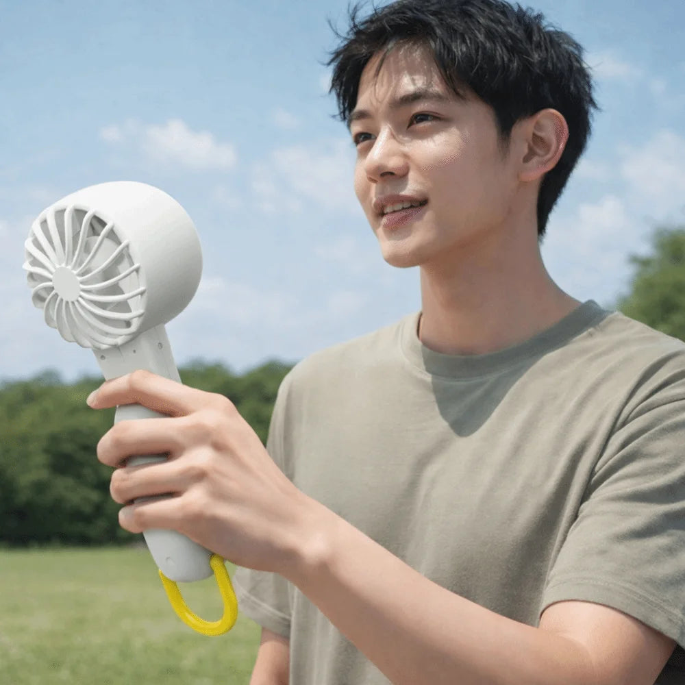 Digital Display Mini Handheld Fan 5 Speeds Long Battery Life USB Rechargeable Fan Telescopic Bracket Quiet High Speed Fan Summer Oasis Select