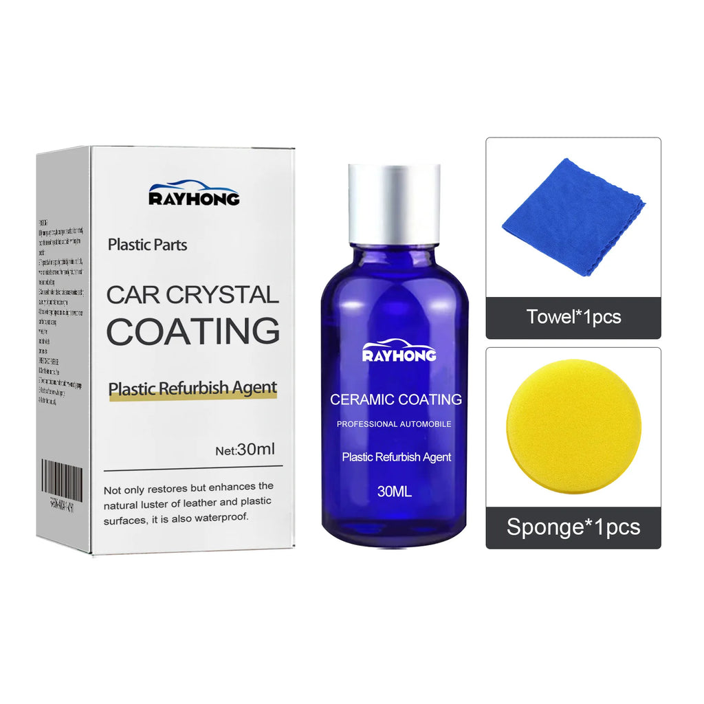 Car Ceramic Coating Plastic Refurbish Agent Plastic Refurbishment Parts Refurbish Leather Restorer Interior Detailer Restoration Oasis Select 1set boxed