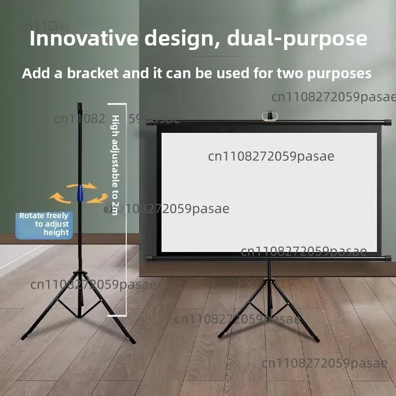 Projection Curtain 72-inch Curtain Bracket Rod Floor Non-punching Bracket Screen Drop Simple Projection Screen Oasis Select