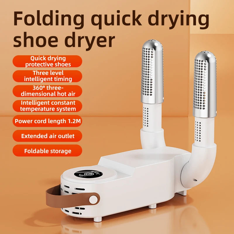 Foldable Shoe Dryer Household Constant Temperature Boot Dryer Fast Drying Shoe Heater Sterilization Deodorization Footwear Dryer Oasis Select White US