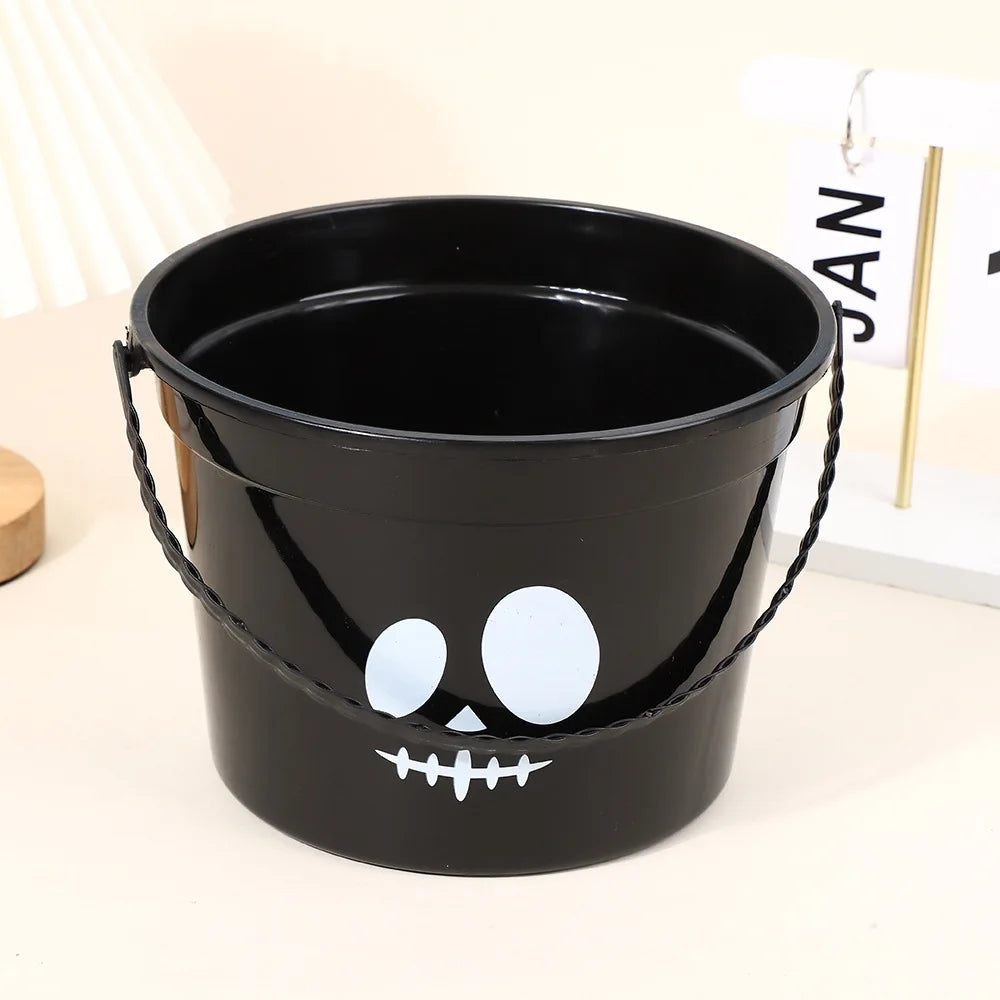 Pumpkin Bucket Trick or Treat Bucket Party Supply Halloween Candy Container Halloween Bucket Oasis Select Black