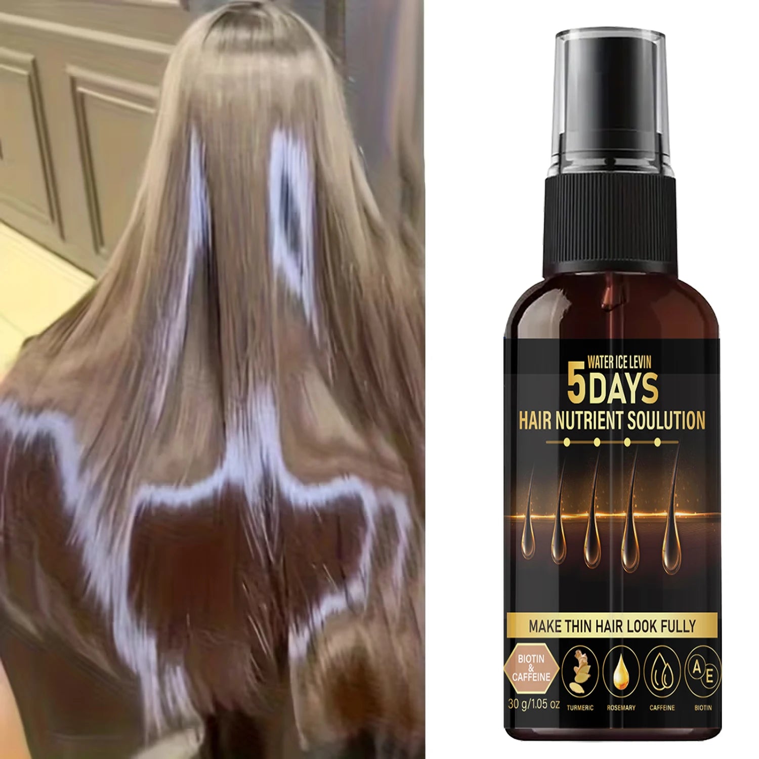 Biotin & Caffeine Hair Oil – Rosemary & Turmeric for Thicker Hair Hair Growth Oil Oasis Select