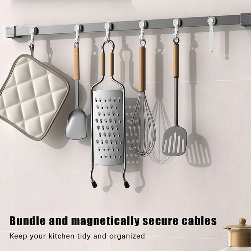 1PCS Magnetic Cable Management Ties Wire Organizer Cable Holder Adjustable Cord Organizer Straps Desk Management For Home Oasis Select