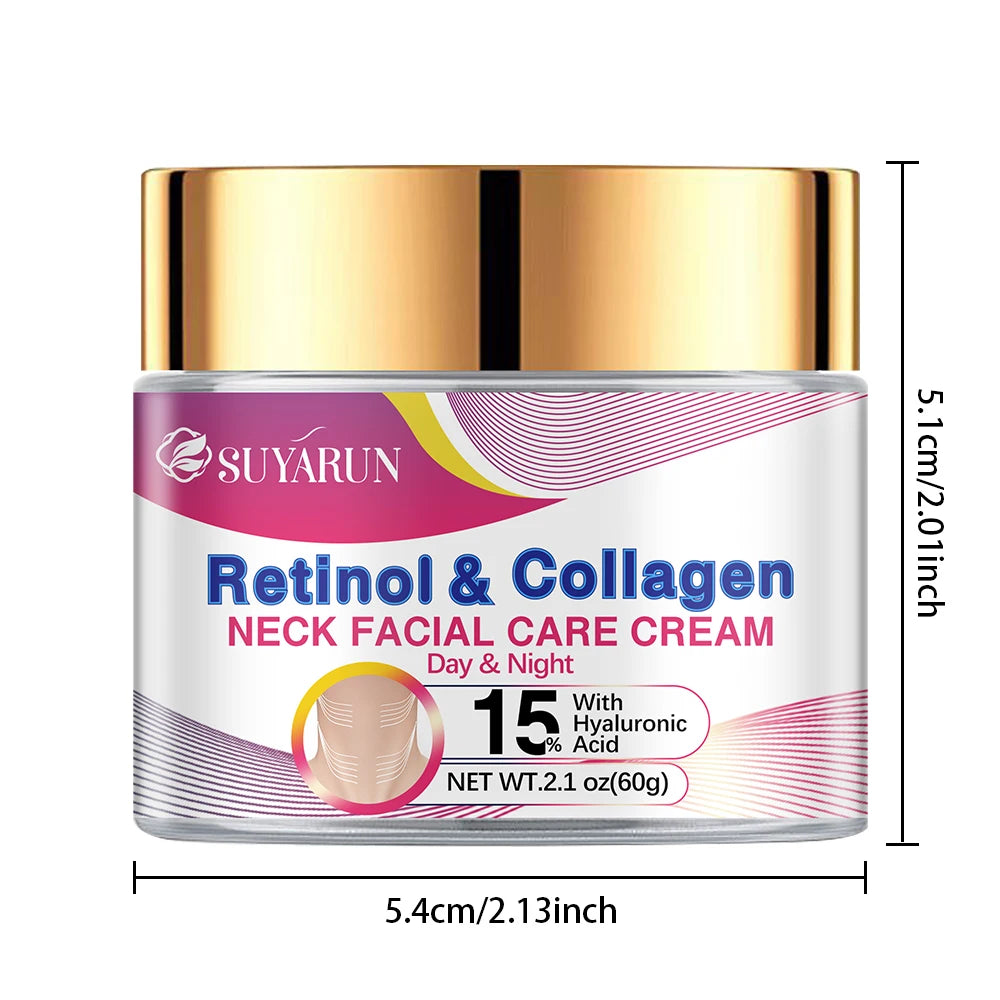 SUYARUN Pro Retinol Collagen Face & Neck Cream - Anti-Aging Firming Moisturizer in Glass Jar, Fast-Absorbing Formula. Oasis Select